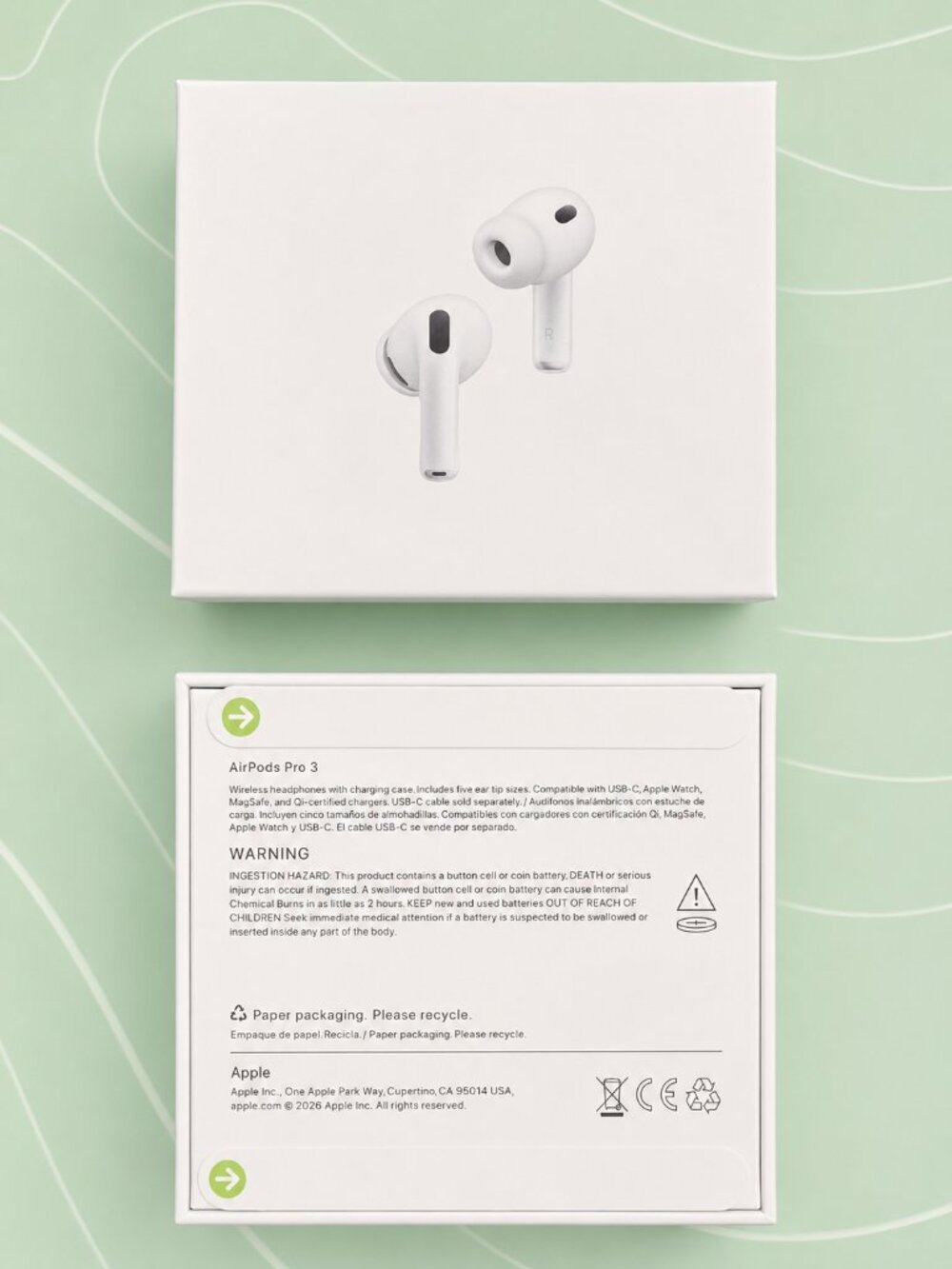 Apple AirPods Pro 3 w/ Wireless Active Noise Cancelling Earbuds - Picture 3 of 4